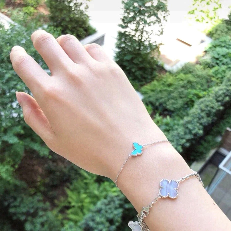 BRACELET PAPILLON TURQUOISE ARGENT