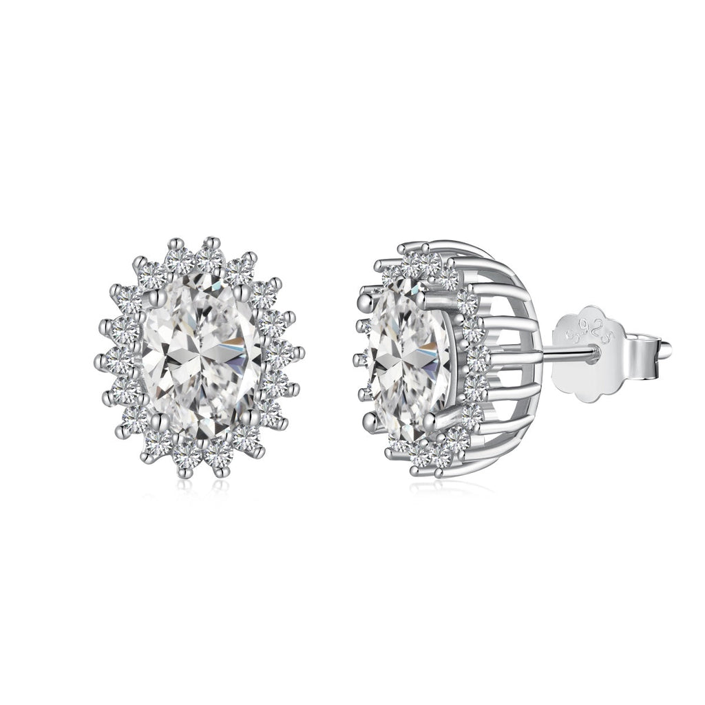 [HOT] Boucles d'oreilles quotidiennes délicates à coupe ovale radiante