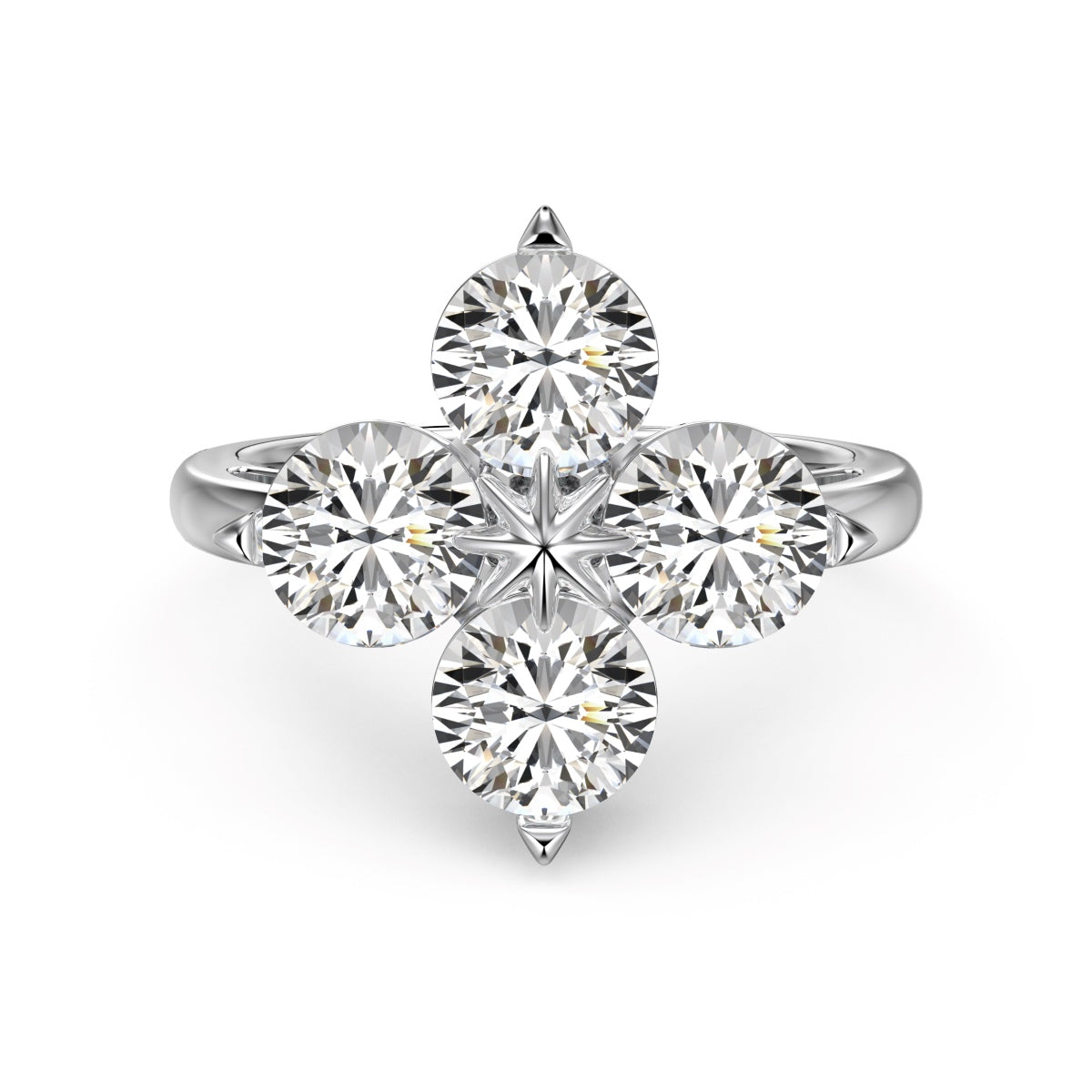 [HOT] Bague étoile à huit branches et trèfle à quatre feuilles