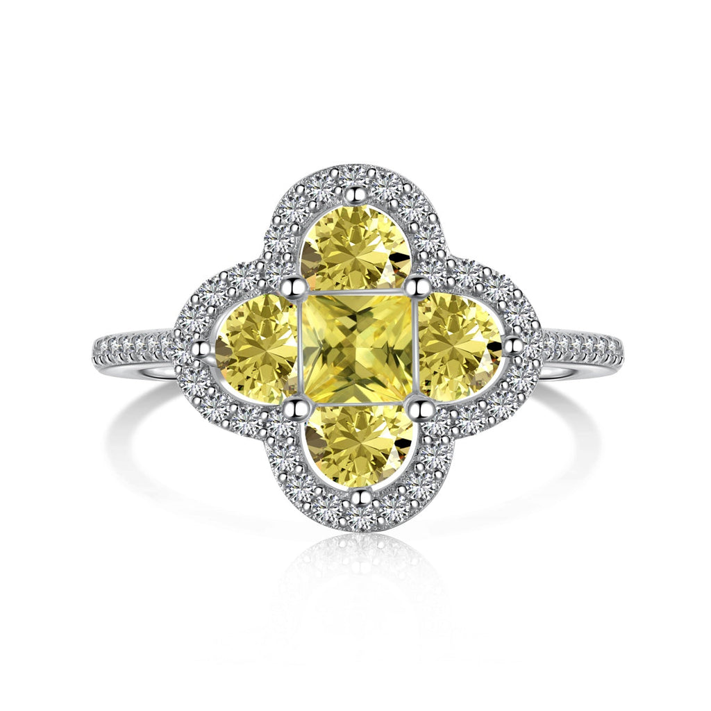 [HOT] Bague de banquet luxueuse en forme de fleur d'éternité
