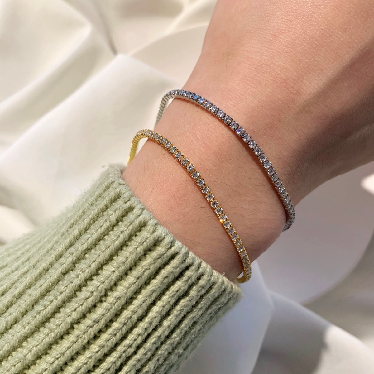 [HOT]Radiant Shinning Princess Cut Tennis Bracelet