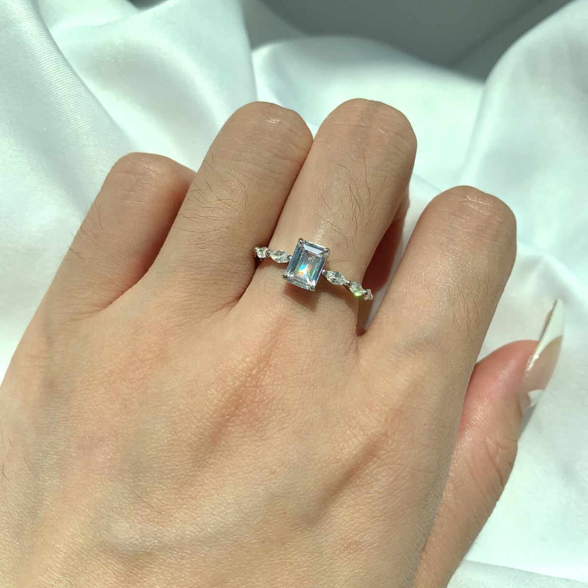 [HOT] Bague quotidienne délicate et resplendissante de 1,0 carat