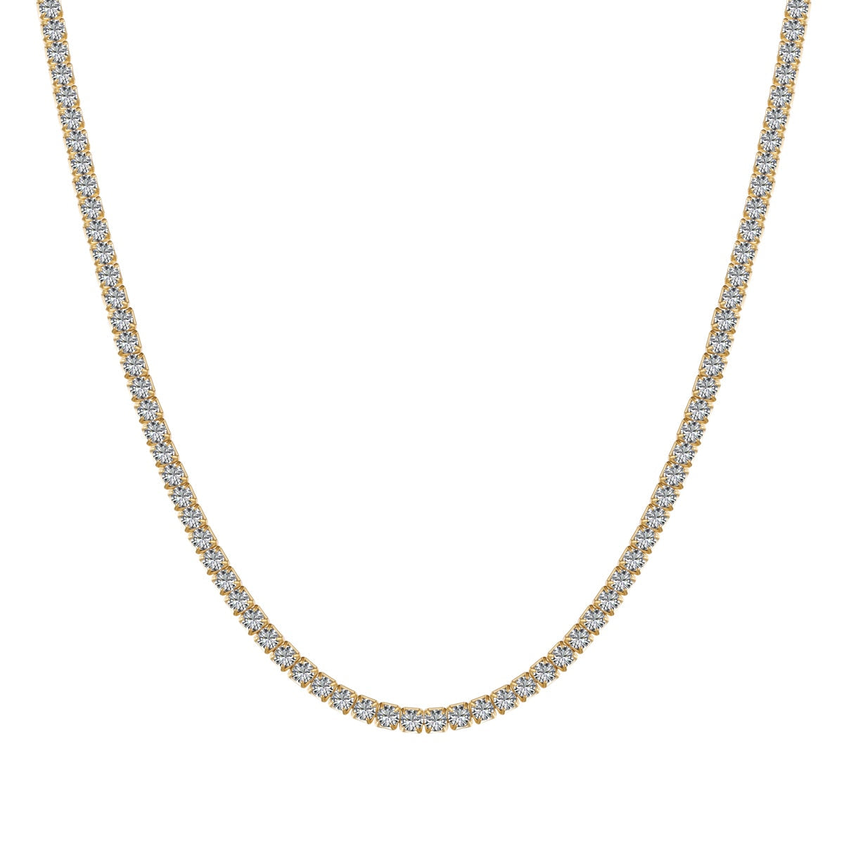 [HOT]Delicate Round Shape Tennis Necklace