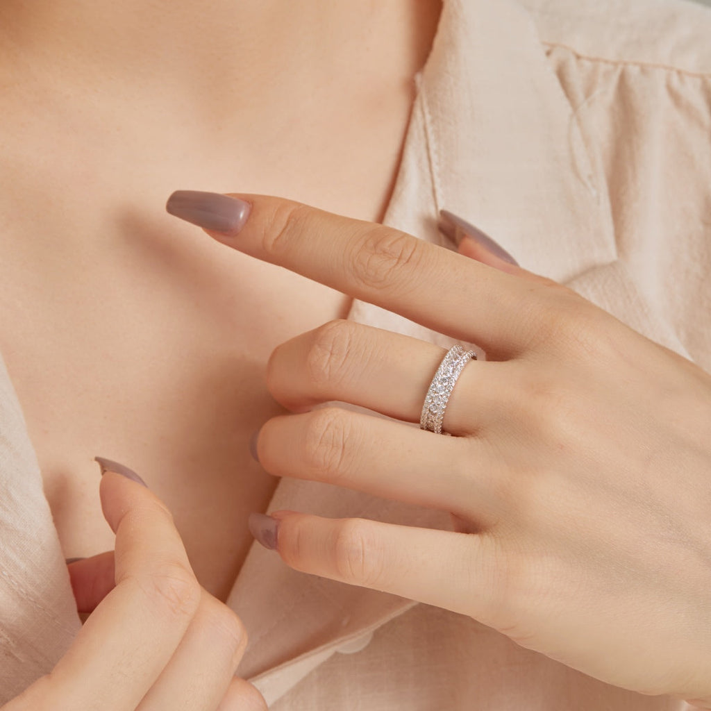 [HOT] Bague quotidienne délicate et colorée à coupe ronde