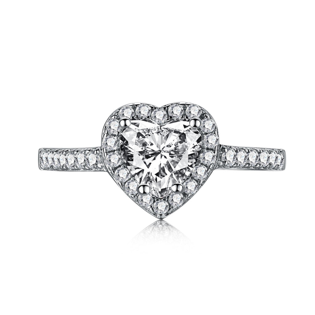 [HOT] Bague d'amour romantique en forme de cœur éclaboussante et éternelle