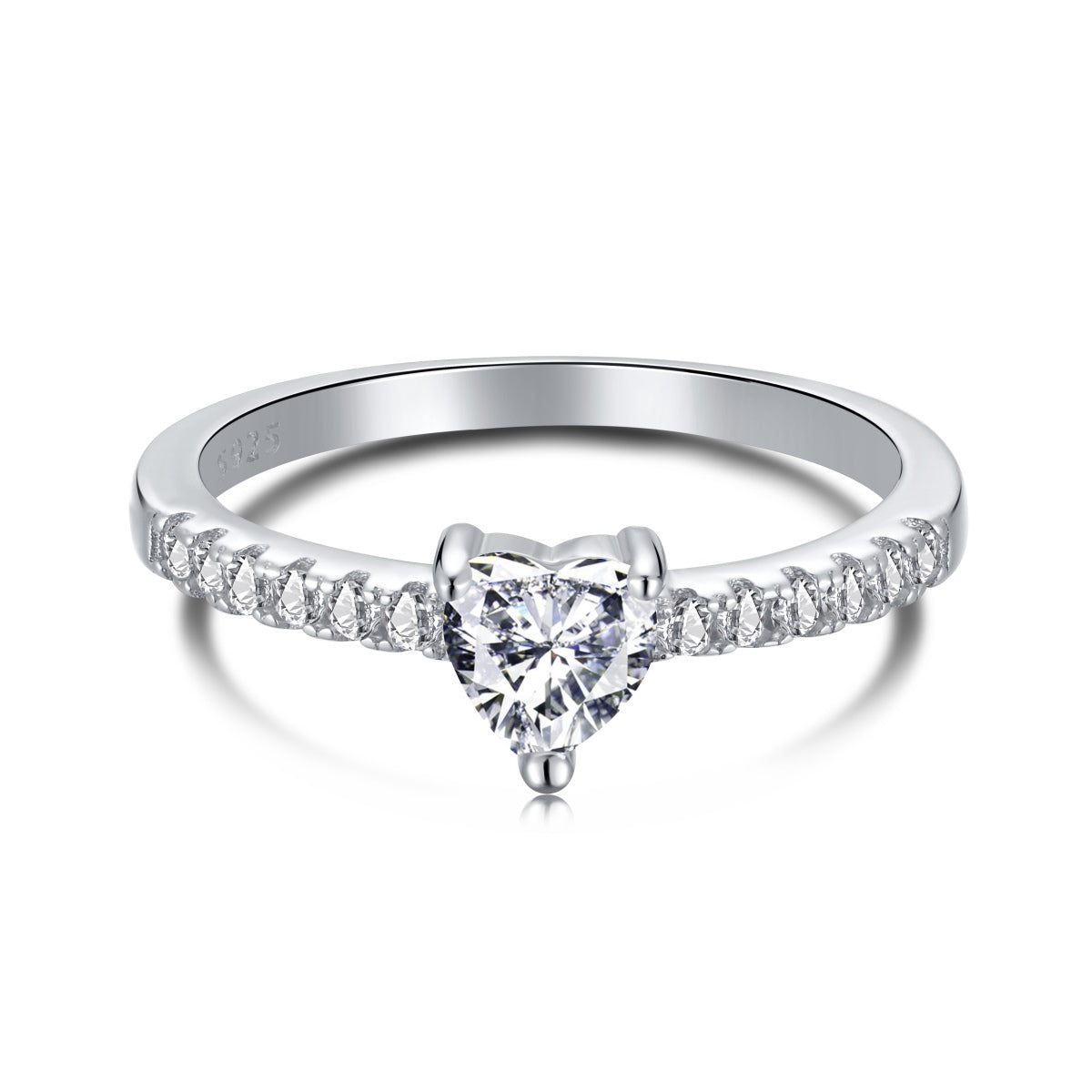 [HOT] Bague d'amour charmante en forme de cœur de 0,5 carat CaratEternity
