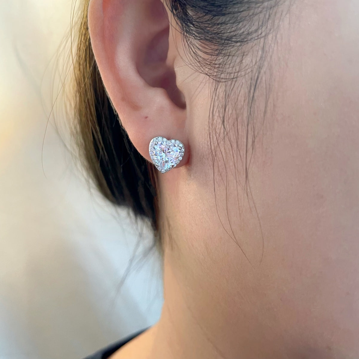 [HOT] Boucles d'oreilles scintillantes en forme de cœur pour amoureux