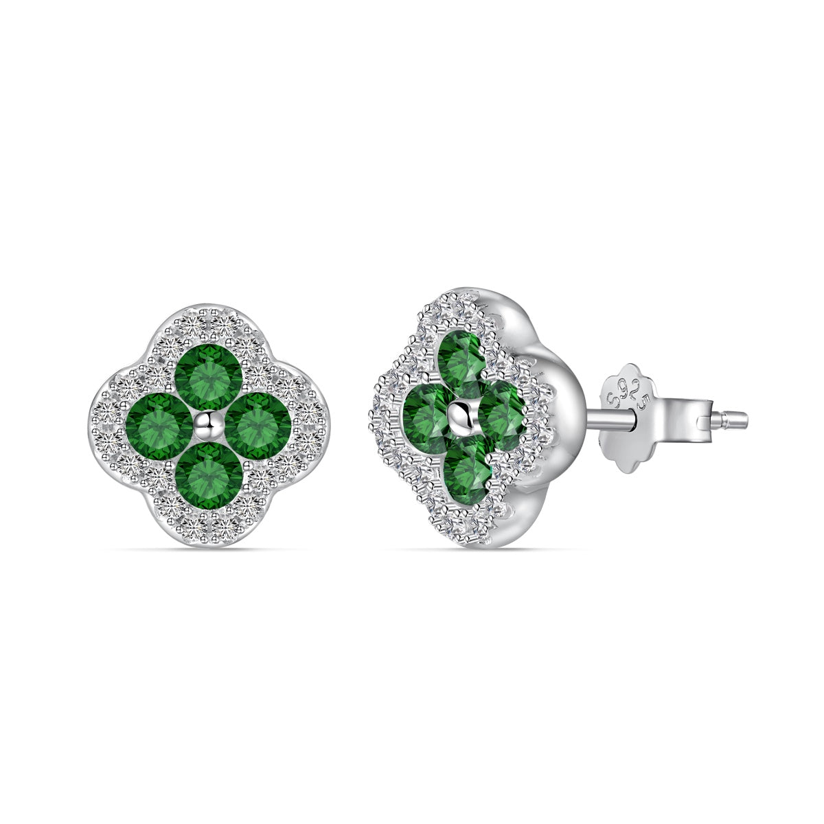 [HOT] Boucles d'oreilles en forme de fleur de trèfle à quatre feuilles