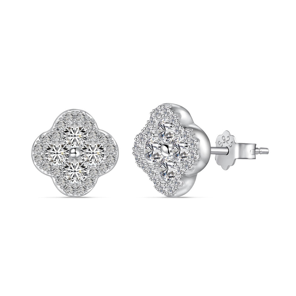 [HOT] Boucles d'oreilles en forme de fleur de trèfle à quatre feuilles