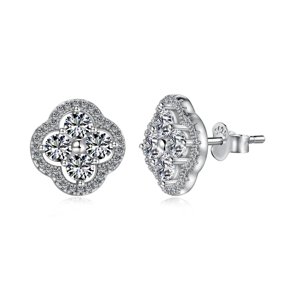 [HOT] Boucles d'oreilles exquises en forme de trèfle à quatre feuilles