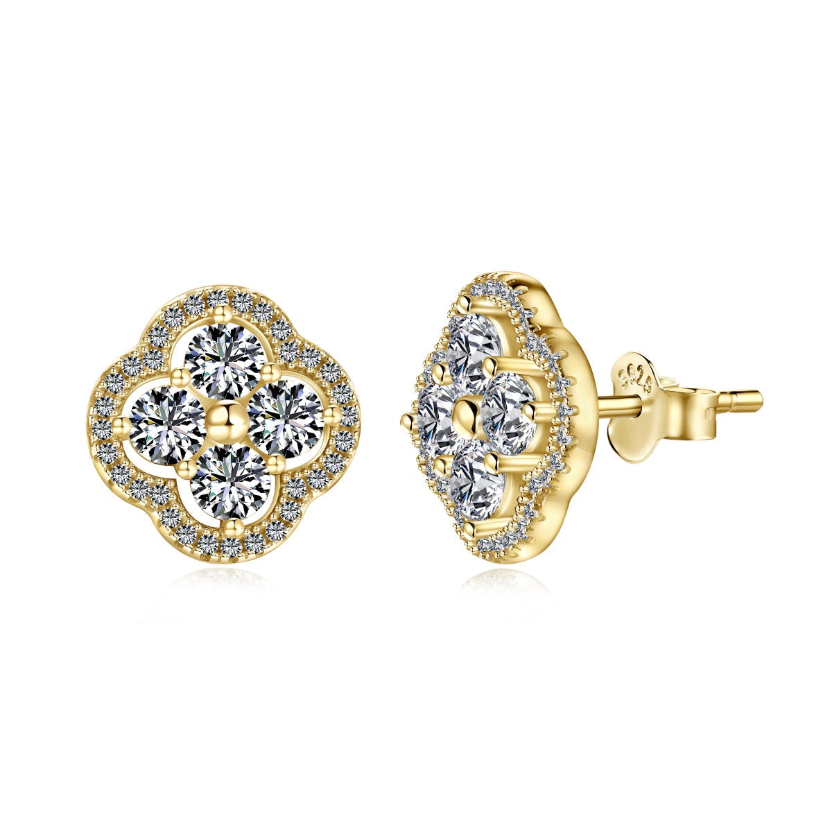 [HOT] Boucles d'oreilles exquises en forme de trèfle à quatre feuilles