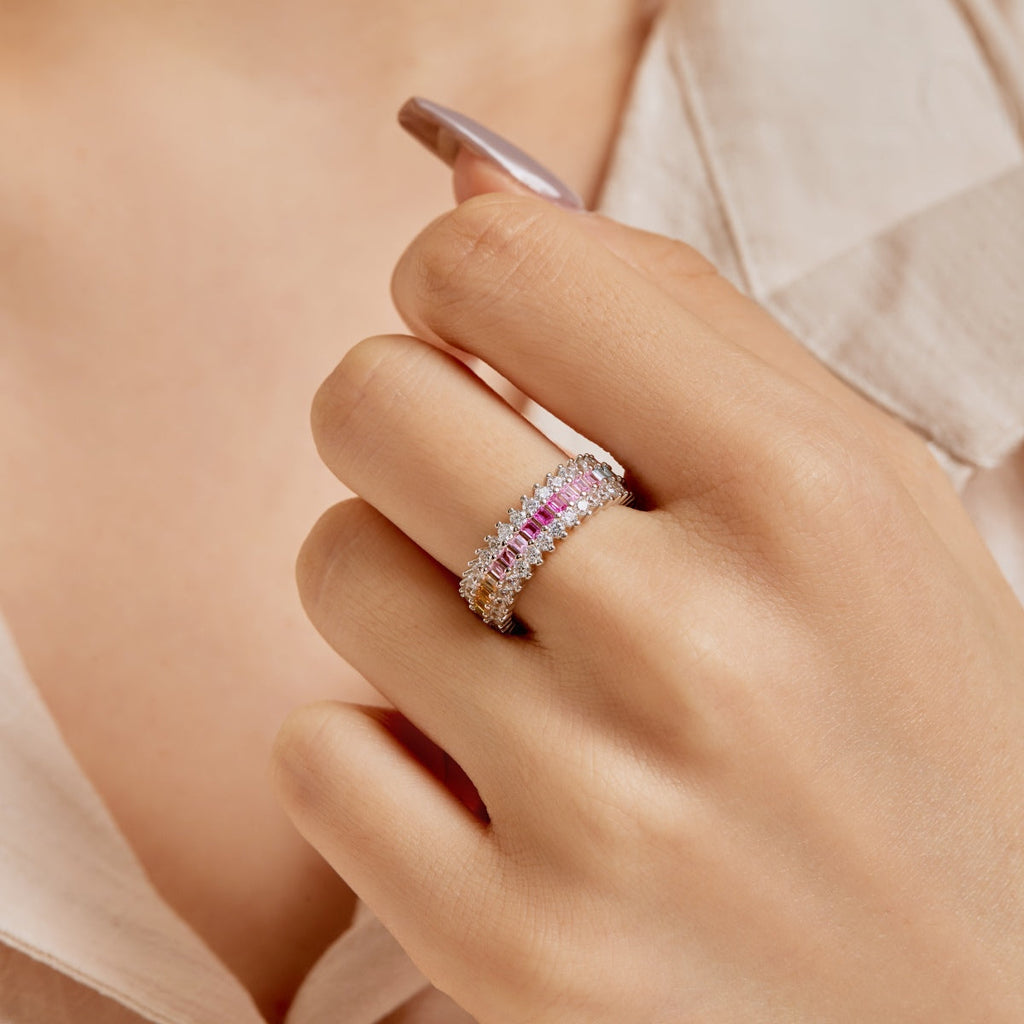 [HOT] Bague quotidienne ornée de motifs colorés et radieux