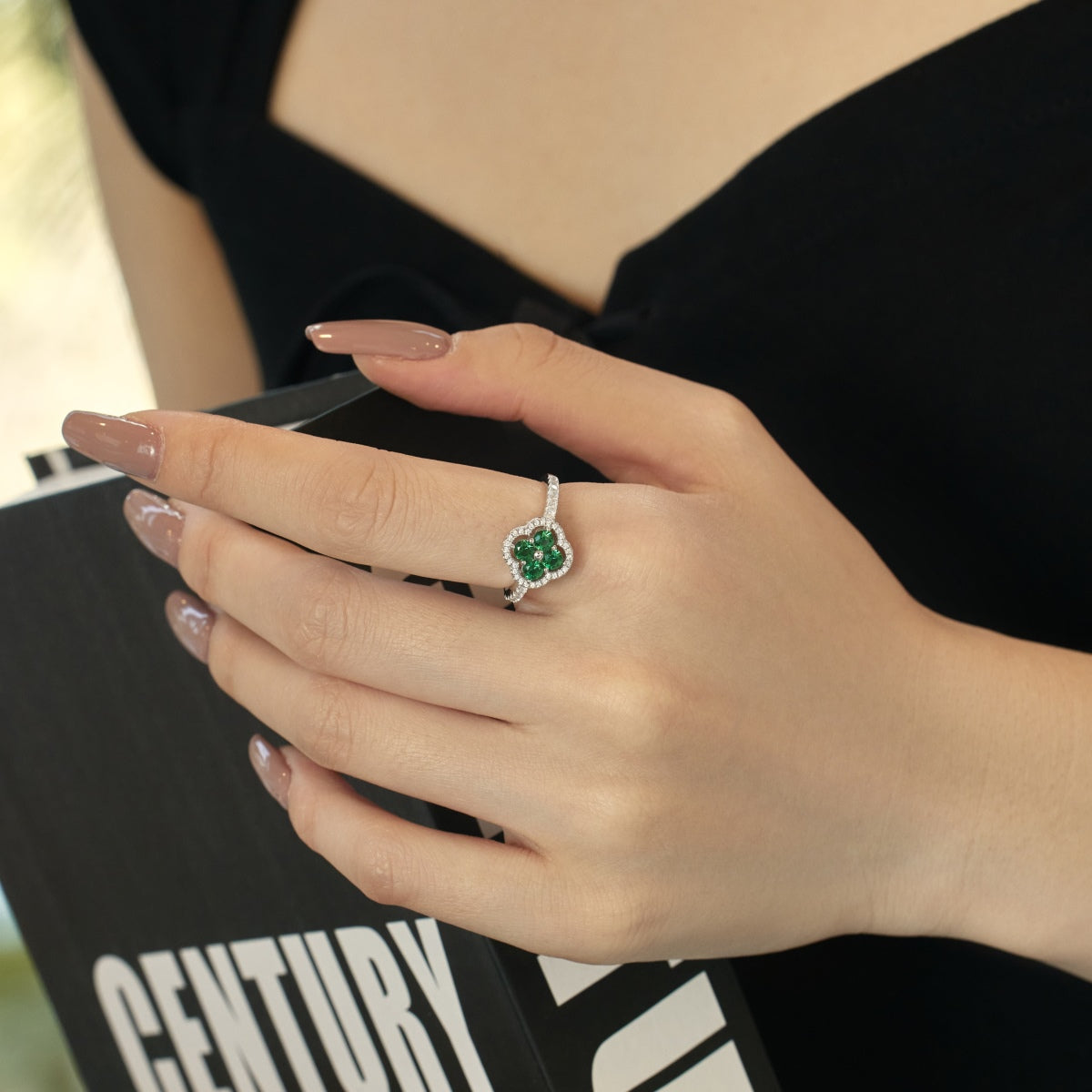 [HOT] Bague à motif de trèfle à quatre feuilles