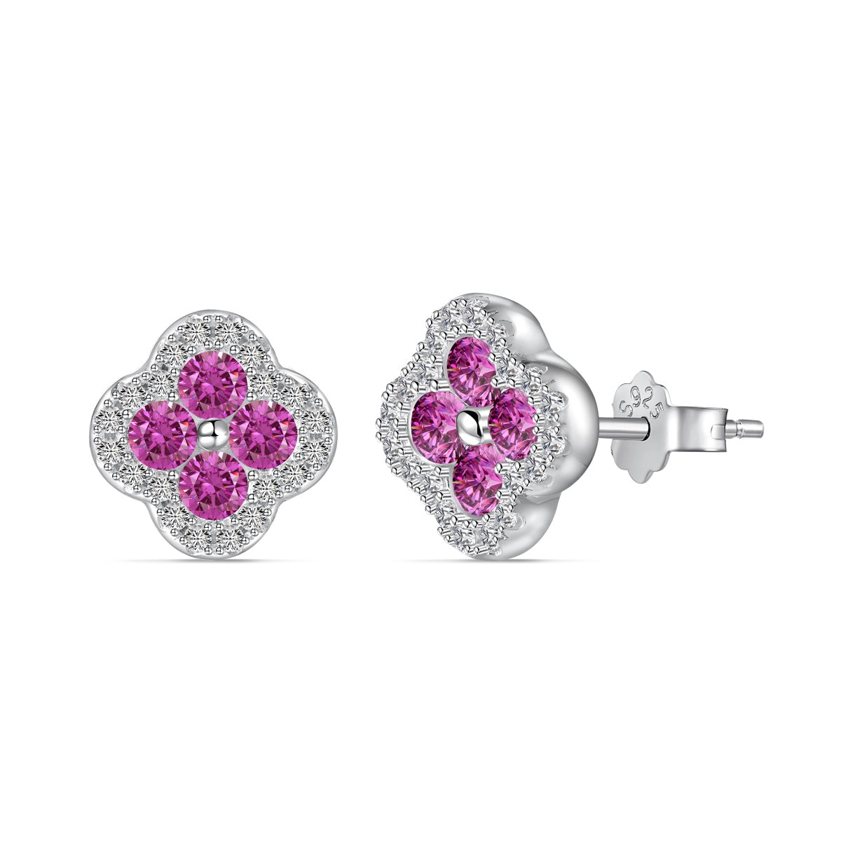 [HOT] Boucles d'oreilles en forme de fleur de trèfle à quatre feuilles