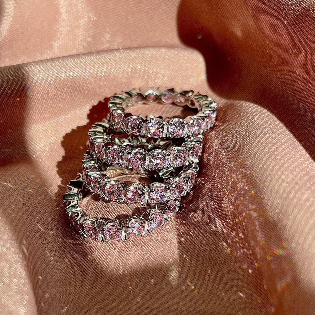[HOT] Bague de tennis ronde Eternity