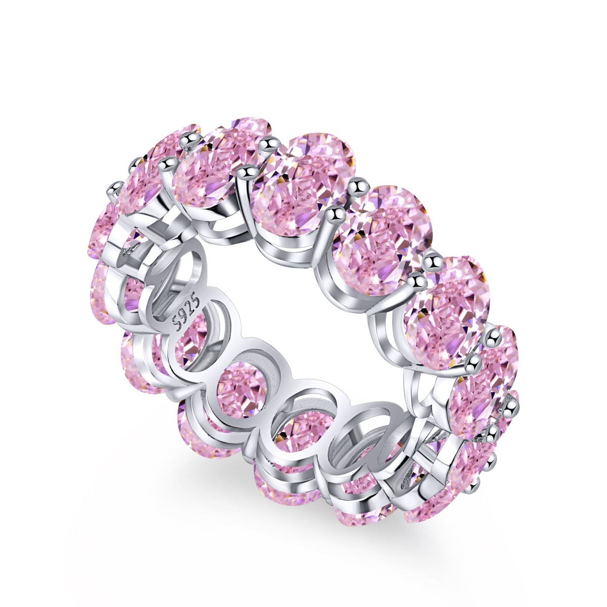 [HOT] Bague de tennis allongée et délicate à taille coussin