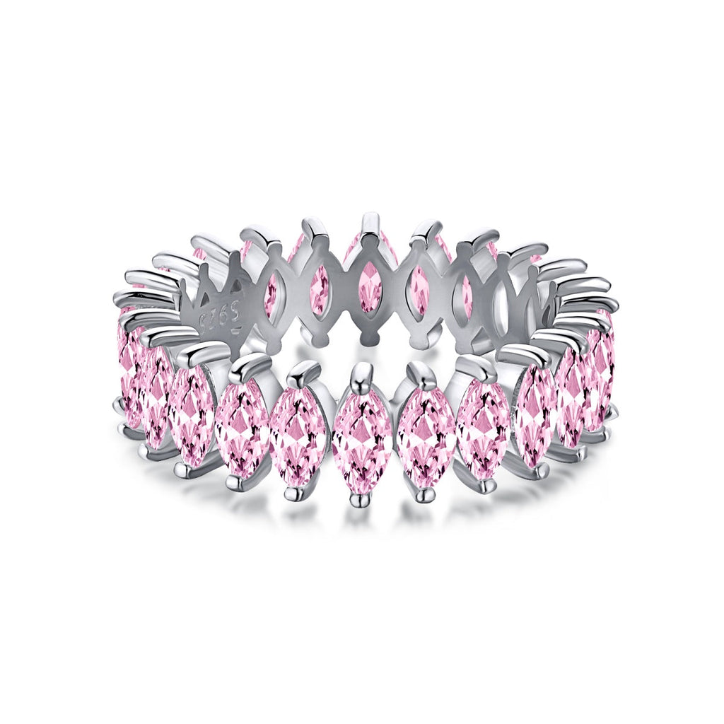 [HOT] Superbe bague de tennis taille marquise