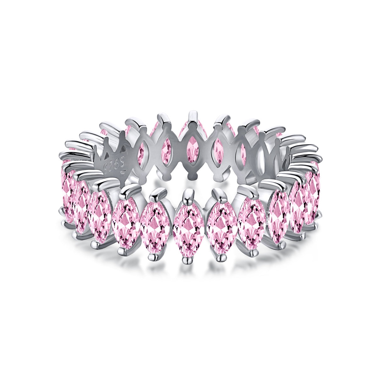[HOT] Superbe bague de tennis taille marquise