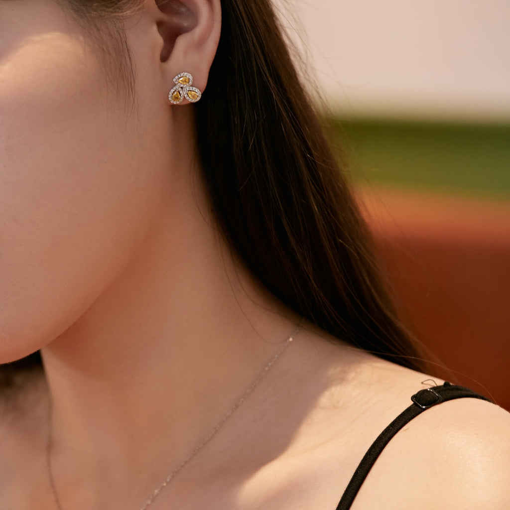 [HOT] Boucles d'oreilles ornées en forme de fleur en forme de poire
