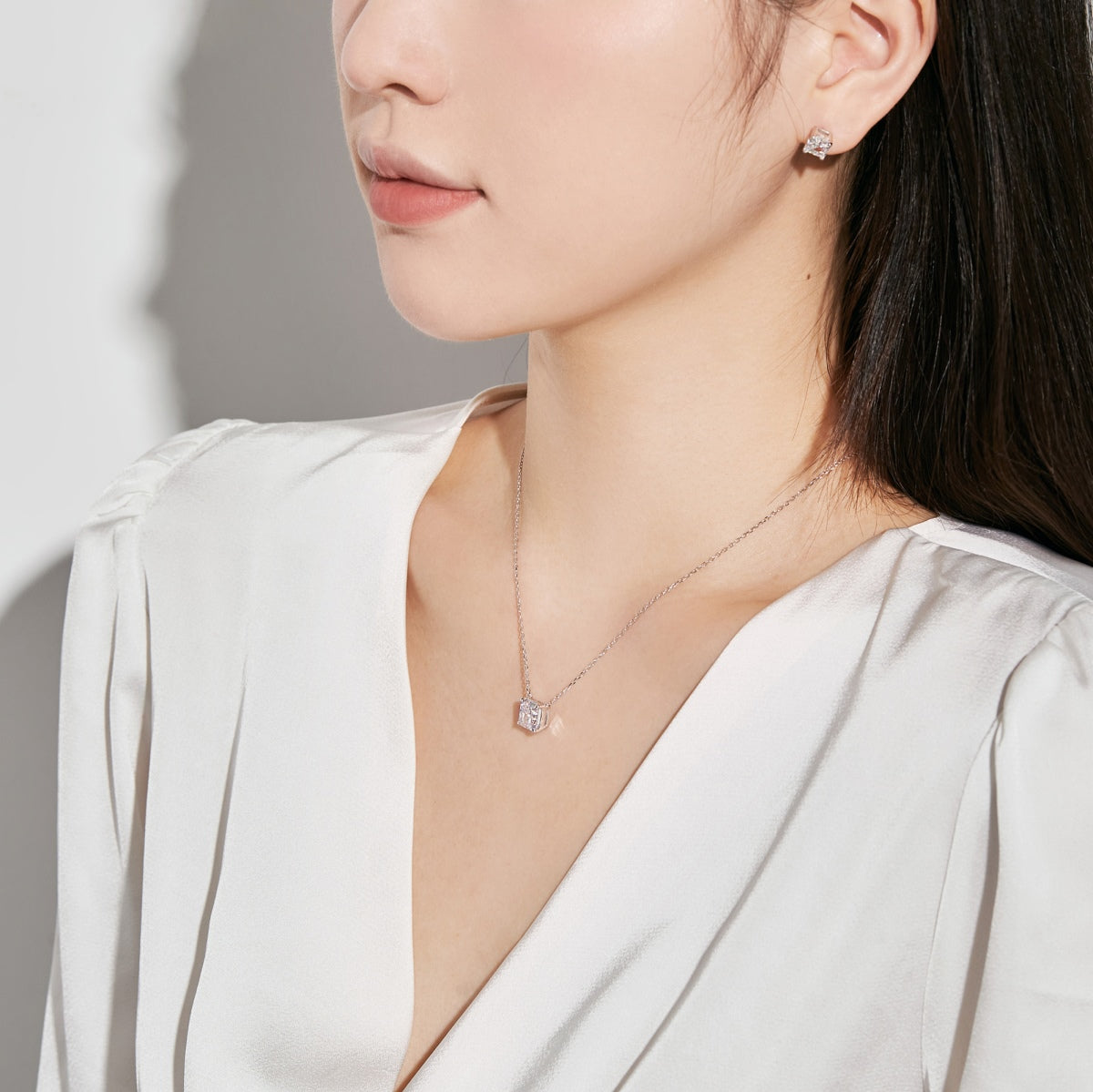 [HOT] Boucles d'oreilles de mariage taille princesse radiante de 1,0 carat