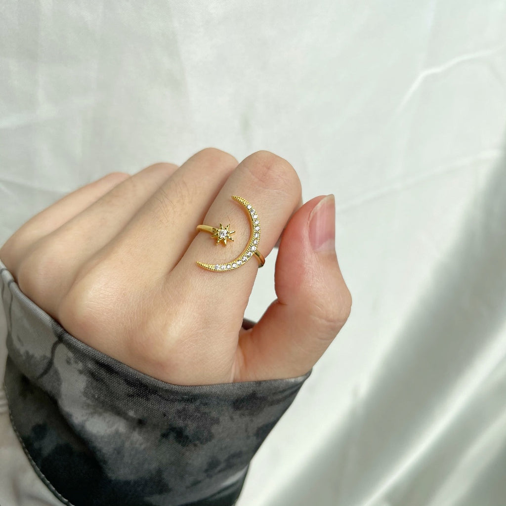 [HOT] Bague Éternité Lune et Étoile