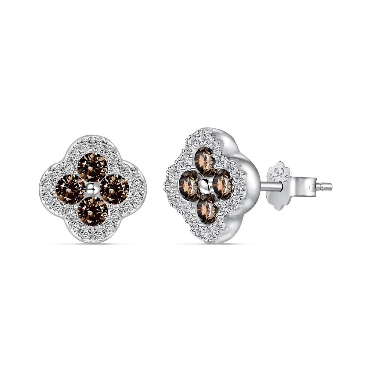 [HOT] Boucles d'oreilles en forme de fleur de trèfle à quatre feuilles