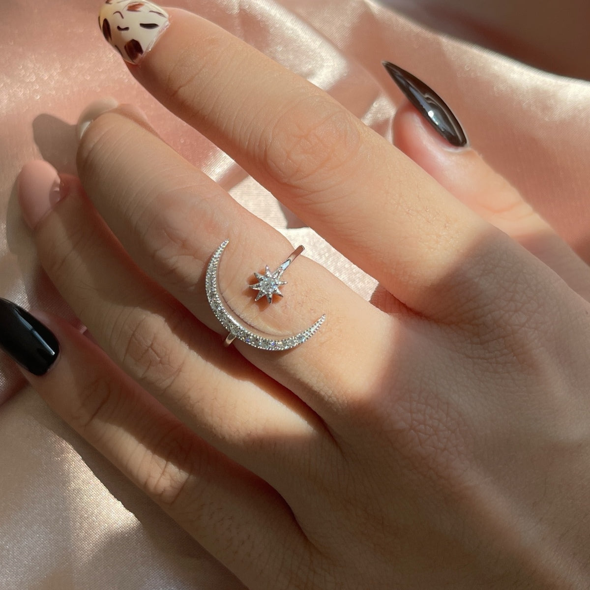 [HOT] Bague Éternité Lune et Étoile