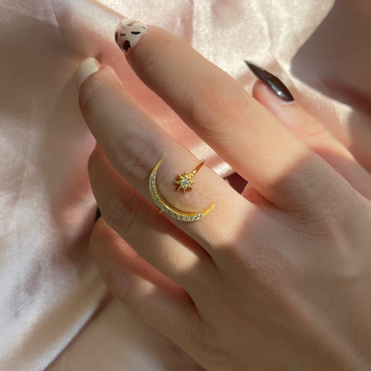 [HOT] Bague Éternité Lune et Étoile