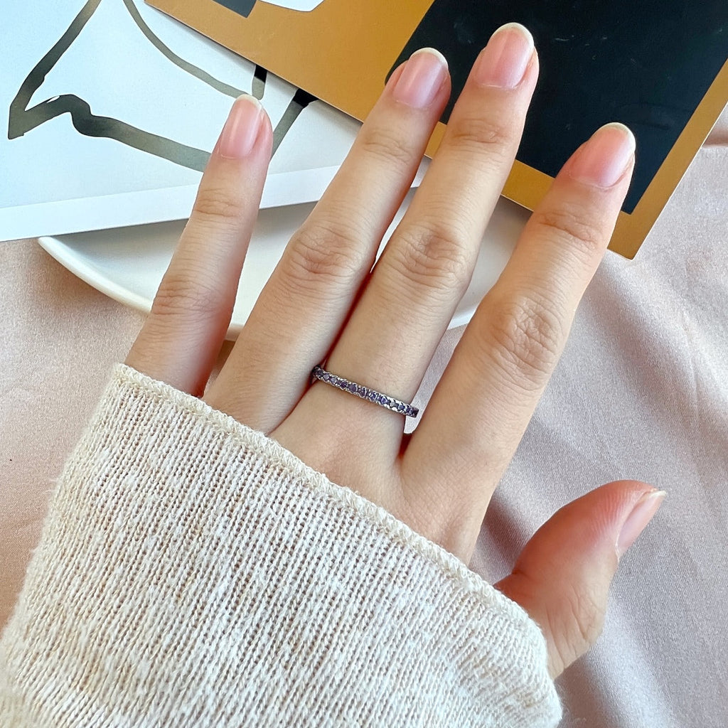 [HOT] Bague quotidienne délicate et scintillante à taille ronde
