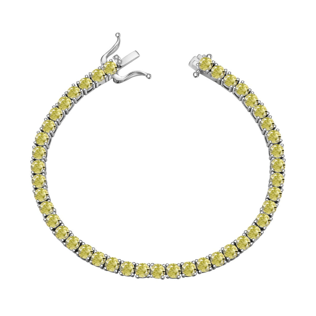 [HOT]Ornate Dazzling Round Cut Tennis Bracelet