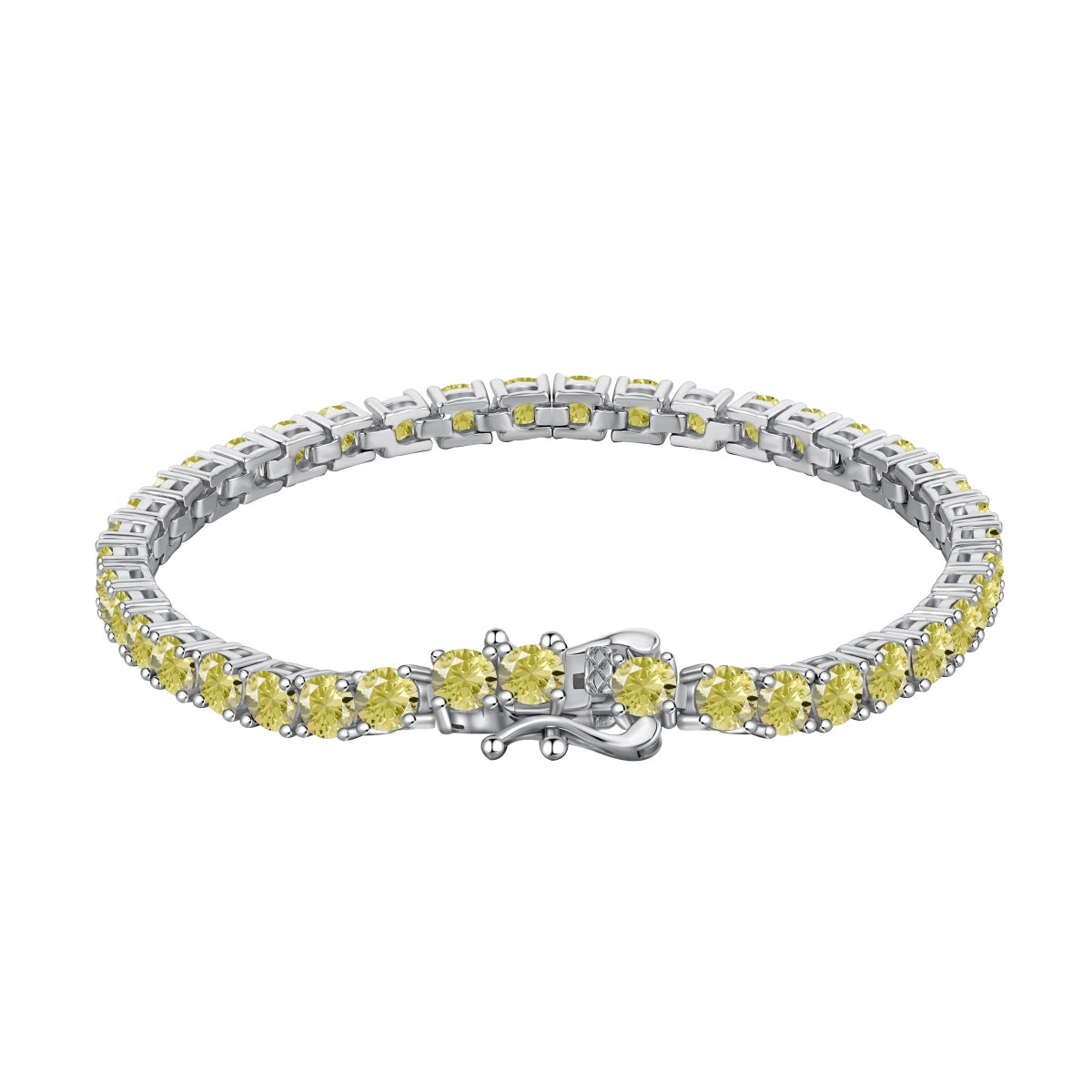 [HOT]Ornate Dazzling Round Cut Tennis Bracelet