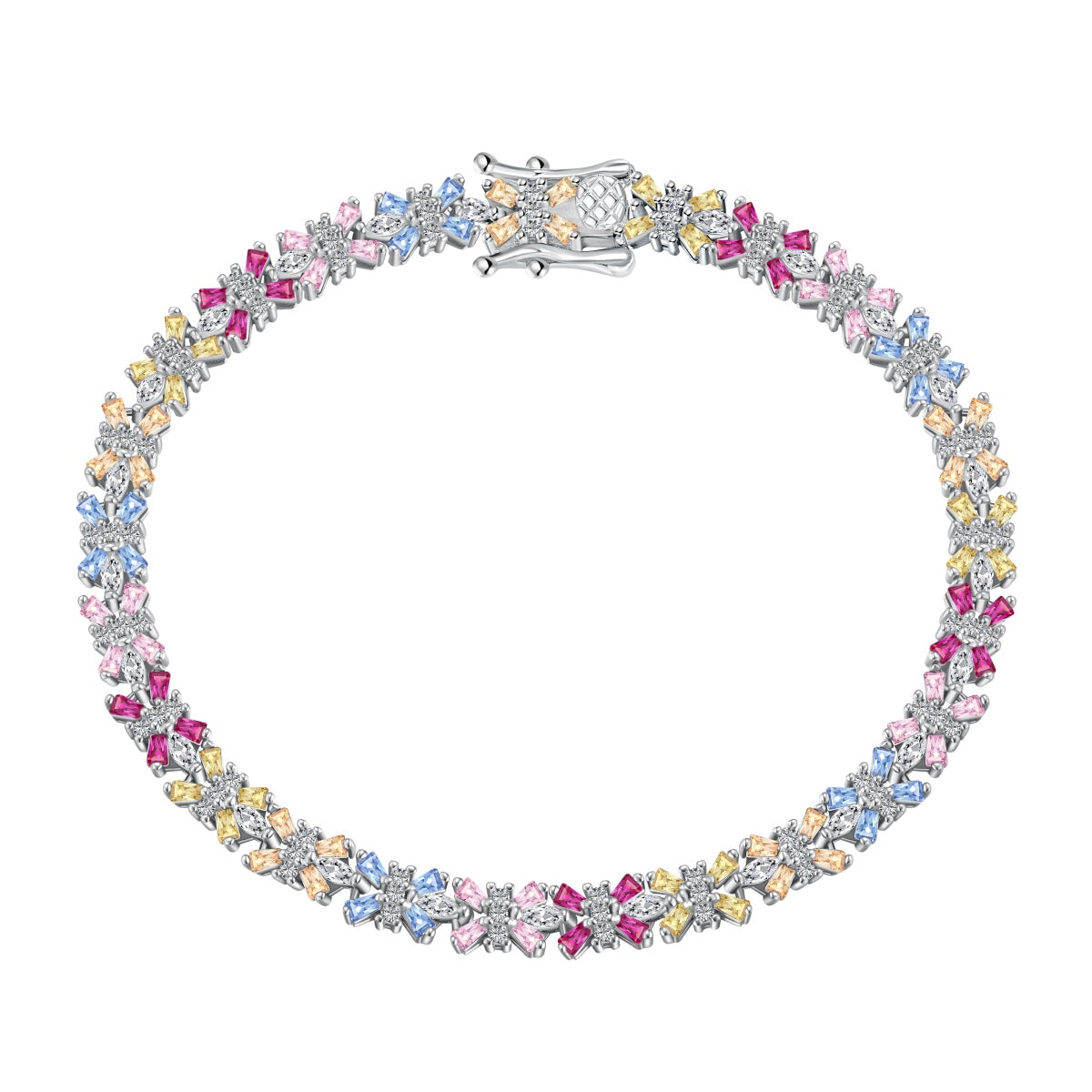 [HOT]Radiant Colorful Emerald Cut Party Bracelet