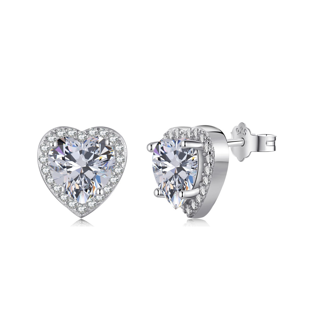 [HOT] Boucles d'oreilles scintillantes en forme de cœur pour amoureux