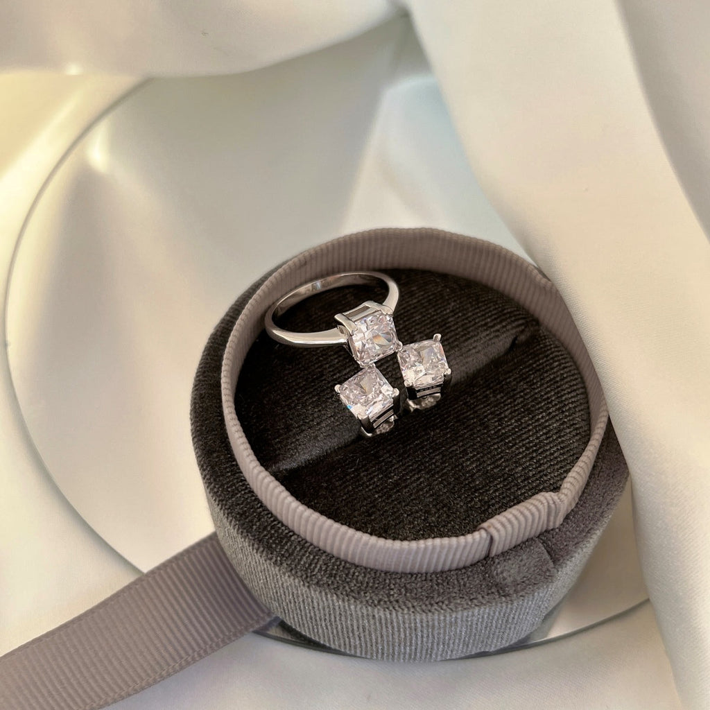[HOT] Boucles d'oreilles de mariage taille princesse radiante de 1,0 carat