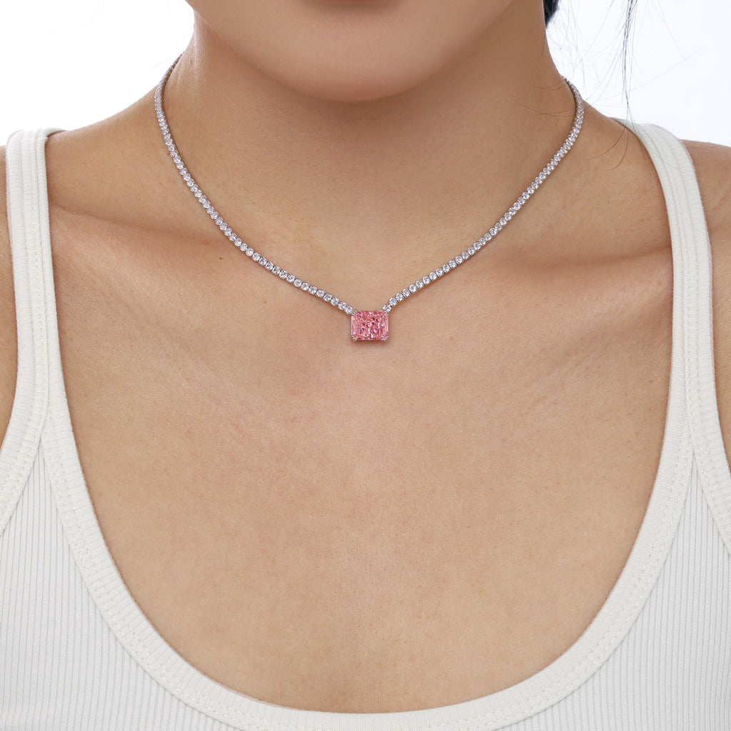 [HOT]4.0 Carat Elegant Radiant Cut Necklace