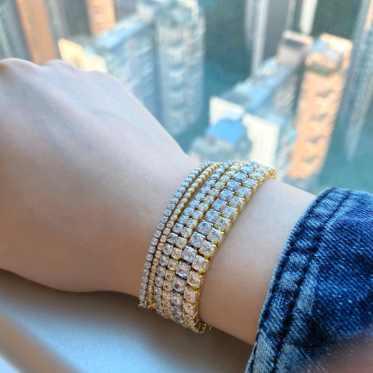 [HOT]Sparkling Radiant Princess Cut Tennis Bracelet