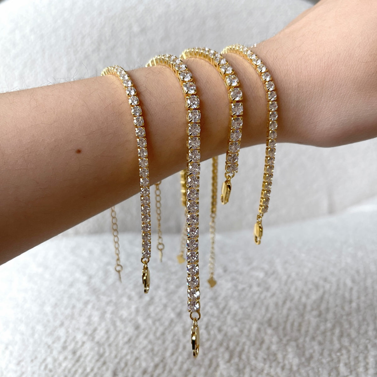 [HOT]Sparkling Radiant Princess Cut Tennis Bracelet