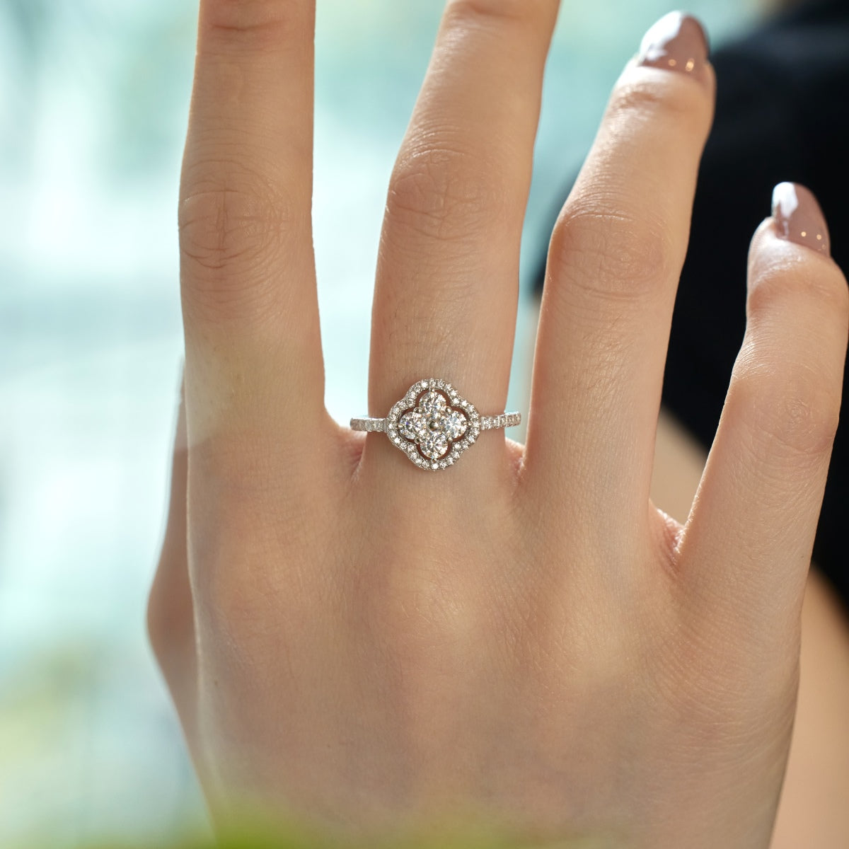 [HOT] Bague à motif de trèfle à quatre feuilles