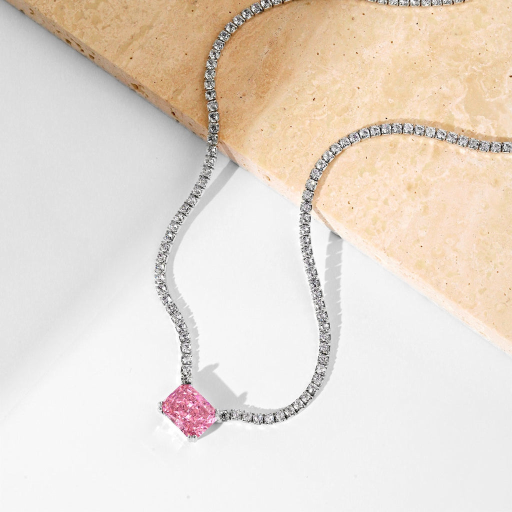 [HOT]4.0 Carat Elegant Radiant Cut Necklace