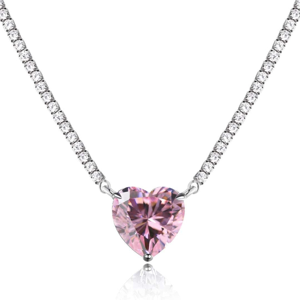 [HOT] Collier tennis polyvalent et coloré en forme de cœur de 8,0 carats