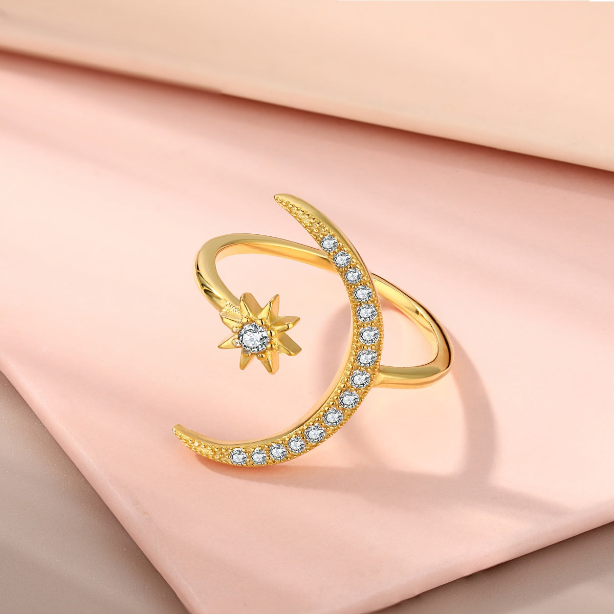 [HOT] Bague Éternité Lune et Étoile