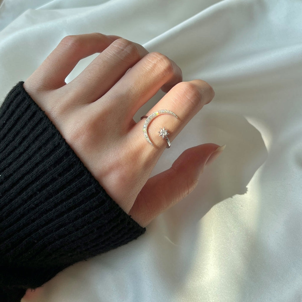 [HOT] Bague Éternité Lune et Étoile