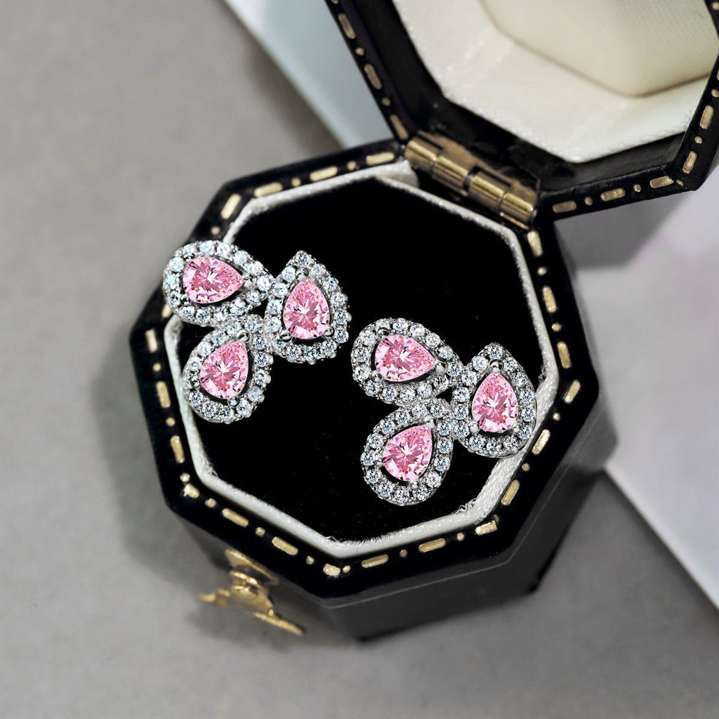 [HOT] Boucles d'oreilles ornées en forme de fleur en forme de poire