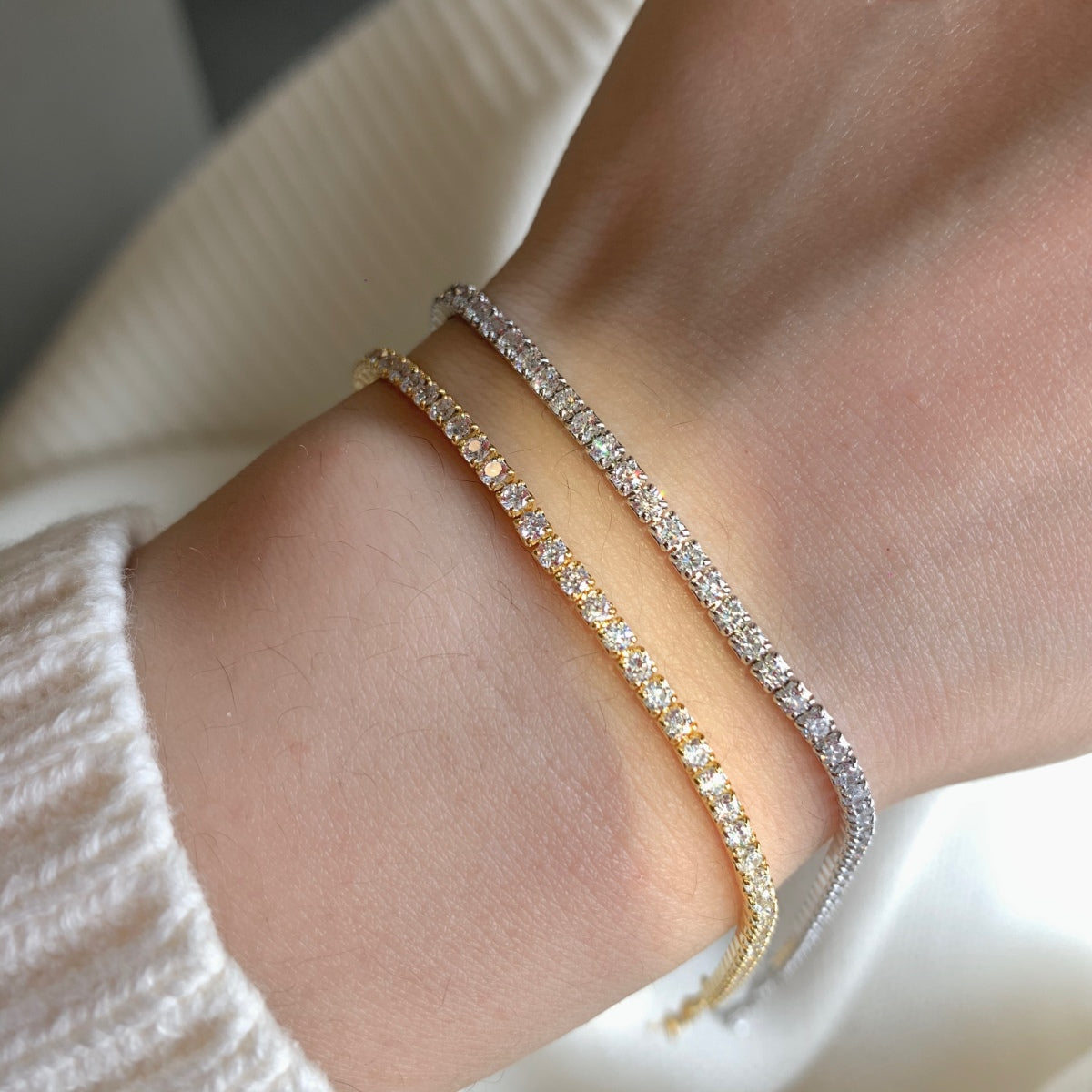 [HOT]Radiant Shinning Princess Cut Tennis Bracelet