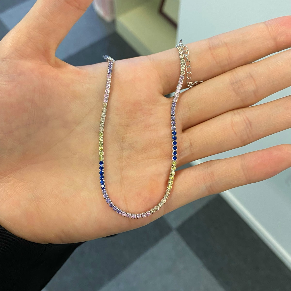 [HOT]Radiant Shinning Princess Cut Tennis Bracelet