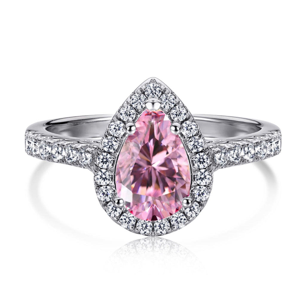 [HOT] Alliance de mariage luxueuse en forme de goutte d'eau resplendissante de 1,0 carat