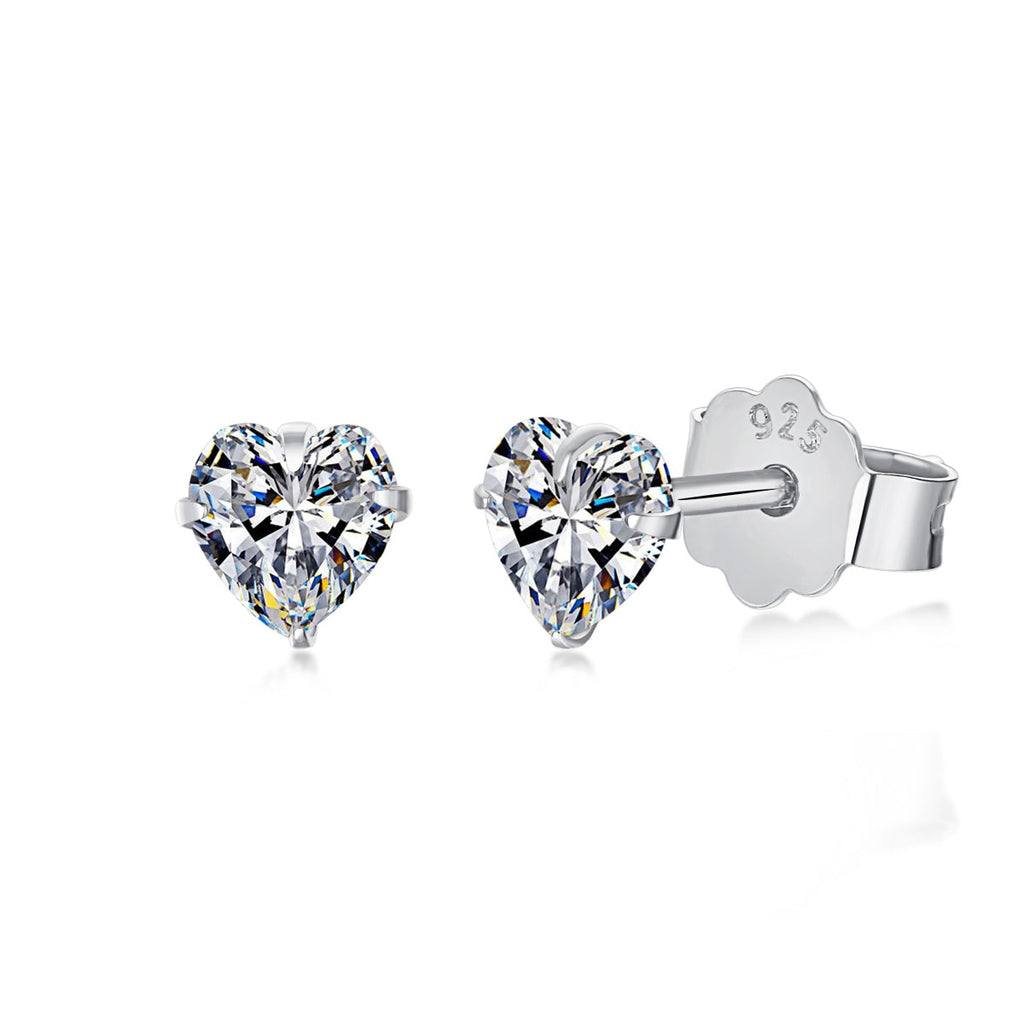 [HOT] Boucles d'oreilles simples en forme de cœur scintillant