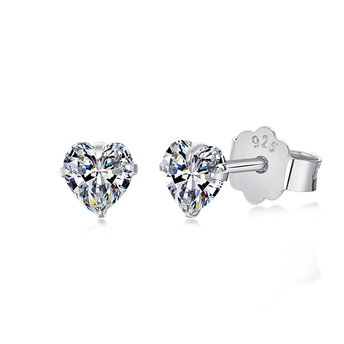 [HOT] Boucles d'oreilles simples en forme de cœur scintillant
