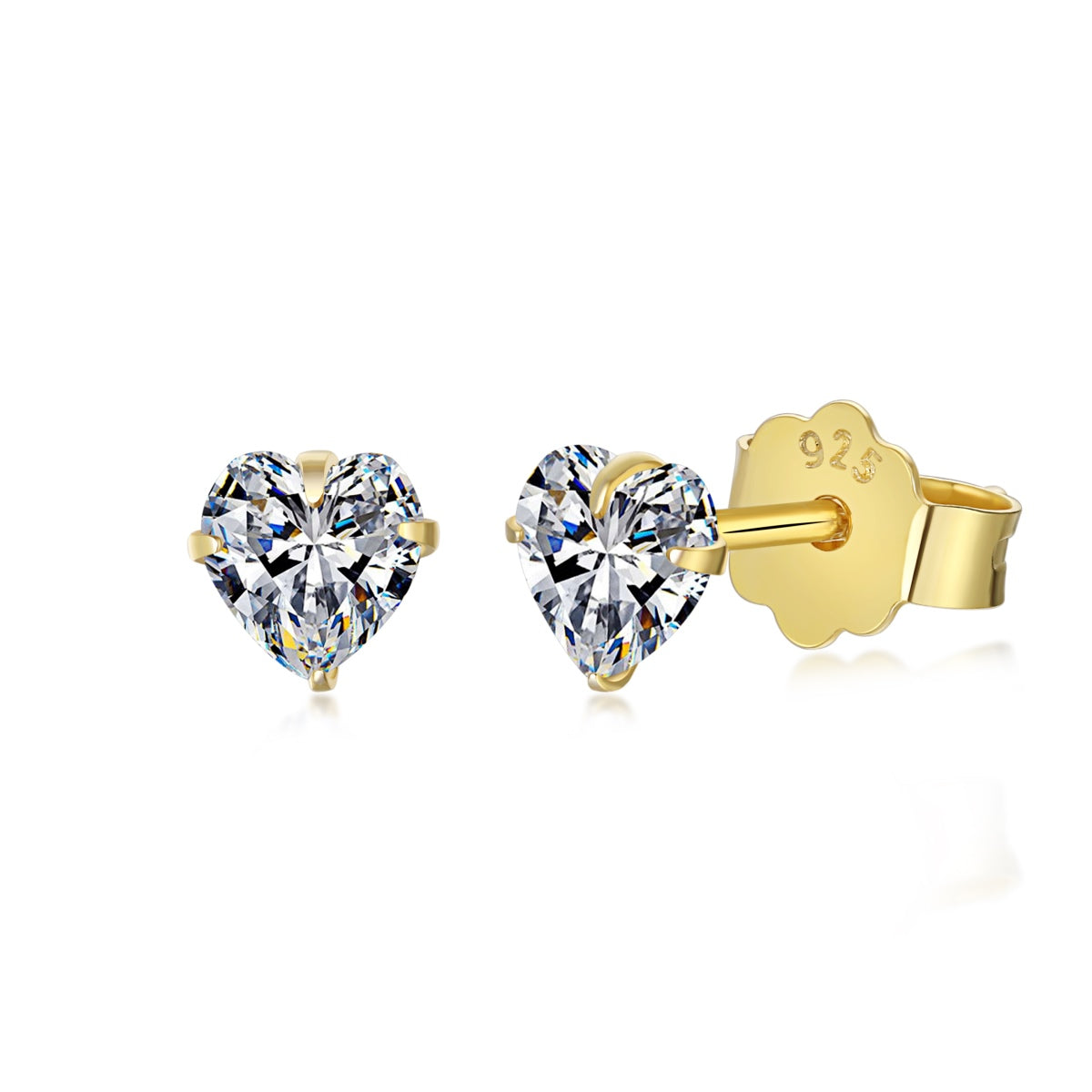 [HOT] Boucles d'oreilles simples en forme de cœur scintillant