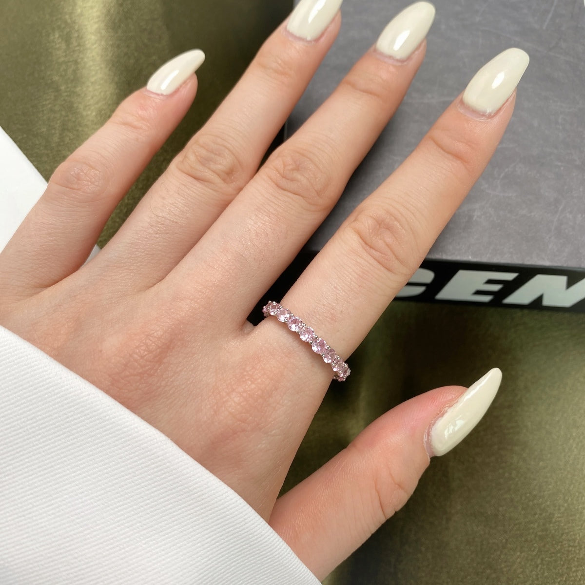 [HOT] Bague de tennis ronde scintillante